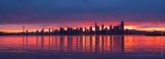 Seattle Skyline from Alki Fiery Sunrise.jpg
